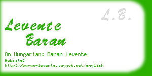 levente baran business card